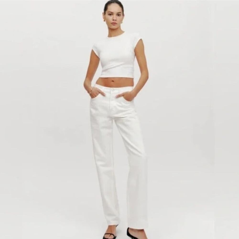 NEW Reformation Casey relaxed straight jeans